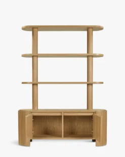 Étagère & bibliothèque, Bois de frêne blond, H180 Elipse