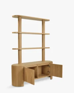 Étagère & bibliothèque, Bois de frêne blond, H180 Elipse