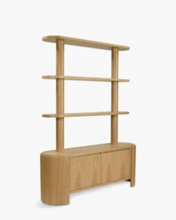 Étagère & bibliothèque, Bois de frêne blond, H180 Elipse