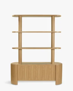 Étagère & bibliothèque, Bois de frêne blond, H180 Elipse