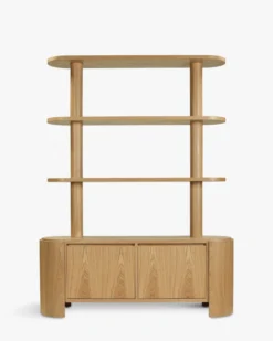 Étagère & bibliothèque, Bois de frêne blond, H180 Elipse