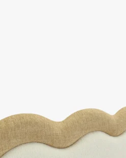 Tête de lit, Bouclette blanc nature & Beige avoine, L185 Oceano
