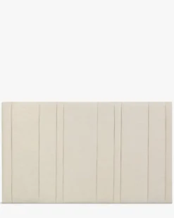 Tête-de-lit crème vanille avec rangements bois, 160x200 Infinity