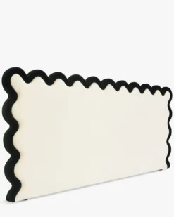 Tête de lit, Ecru peluche & velours noir, L280 Aria