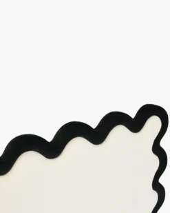 Tête de lit, Ecru peluche & velours noir, L280 Aria