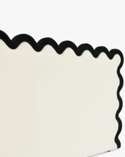 Tête de lit, Ecru peluche & velours noir, L280 Aria