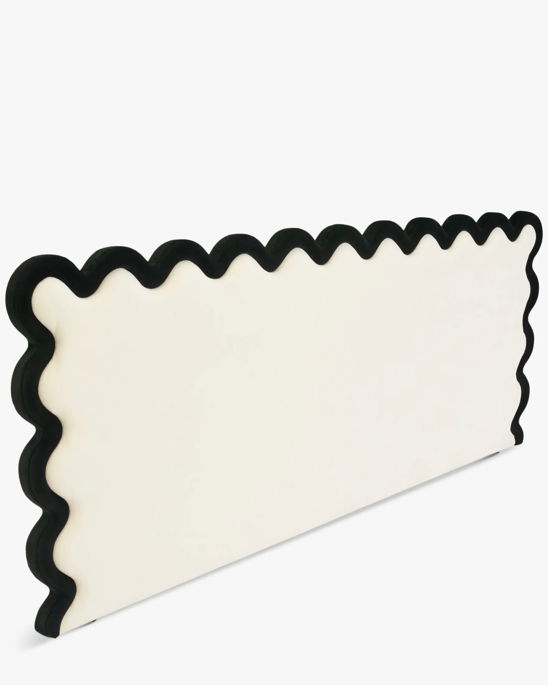Tête de lit, Ecru peluche & velours noir, L280 Aria