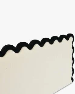 Tête de lit, Ecru peluche & velours noir, L260 Aria
