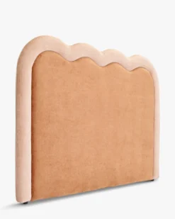 Tête de lit, Marron peluche & Rose peluche, L185 Oceano